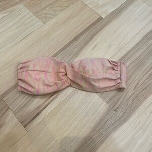Forever 21 Pink bandeau Sz M bikini top #beachwear